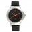 BLACK DIAL BLACK LEATHER STRAP WATCH