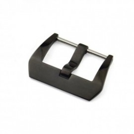 PRE-V buckle 22 mm black DLC mat with logo